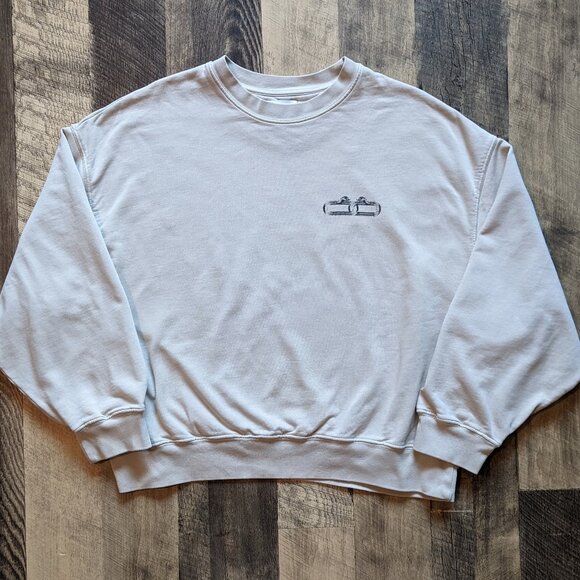 Anine Bing Leo Serpent Sweatshirt Sand Color Large Organic Cotton - Picture 2 of 9